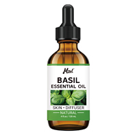 Huile essentielle de basilic naturelle pour diffuseurs, aromathérapie cutanée, parfum pour massages, bougies, savons et fabrication de parfums