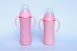 Biberón Ecológico de Doble Pared que Mantiene el Agua Caliente, Bonito Biberón con Silicona y Libre de BPA con Asa - Product Image 5