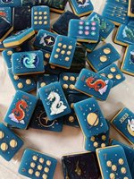 Ensemble de Mahjong Américain Céleste de Luxe en Acrylique de 160 Pièces avec Faces Bleu Marine pour 4 Joueurs, Idéal pour un Divertissement Familial Élégant