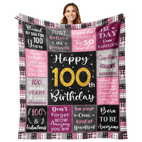 Couverture d'anniversaire personnalisée 60 "x 50"-Cadeau en polaire de flanelle à sublimation personnalisée pour les femmes mamans soeurs amis