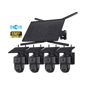 4G Solar Router Kits 6MP Wifi Solar Battery Powered <b>Network</b> <b>Camera</b> 4 Lens 4 Screens UBOX APP Outdoor Solar <b>Camera</b> - Product Image 1