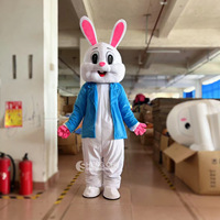Mascotte gonflable personnalisée Shengchi OEM unisexe en mousse EVA légère sculptée, motif lapin de Pâques pour adultes, idéale pour les fêtes et les défilés.
