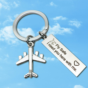 Fly Safe llavero accesorios personalizado piloto aviación regalo Fly Safe llavero 3D Metal asistente de vuelo llavero para pilotos - Product Image 4