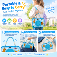 Tablette pour enfants de 7 pouces, Android 13, Qualcomm 8916, 12 Go + 256 Go, écran HD, coque en silicone antichoc, tablette éducative pour enfants