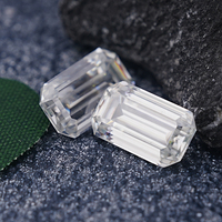 Pierre de moissanite en vrac de qualité supérieure SICGEM, couleur D, taille émeraude, pour la fabrication de bijoux