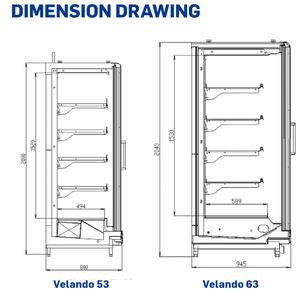 Congelatore Verticale a 4 Porte con Vetrina in Vetro per Supermercati, Raffreddamento ad Aria, Espositore Multideck Commerciale - Product Image 3