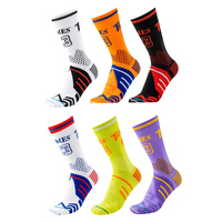 Chaussettes de basket-ball haute performance pour hommes Soutien de la cheville rembourré professionnel avec évacuation de l'humidité et antidérapant