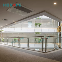 Balustrade en verre HDSAFE moderne en acier inoxydable pour terrasse, balcon, hôtel, maison, escalier extérieur