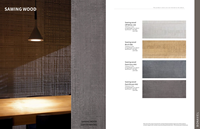 Panneau mural flexible en pierre ultra-mince et léger, texture bois scié brun foncé, style MCM, pour revêtement extérieur et intérieur
