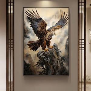 Grande Pintura Abstrata Retangular Vertical para Decoração de Entrada, Escritório do Chefe, Sala de Estudo, Moderna em Cristal e Porcelana - Product Image 1