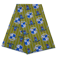 Tissus en polyester 100% imprimés en cire véritable de style Ankara africain en gros, motifs personnalisés, tissu pour uniforme scolaire africain