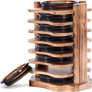 Wooden Handicrafts Wooden Tumbler Lid Storage Rack Holder Freestanding Water Bottle Lid Tumbler Lid Organizer for <strong>Gift</strong> - Product Image 2