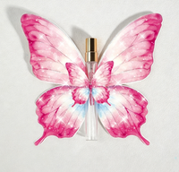 Bouteille de parfum 3D en forme de papillon, ornements décoratifs haut de gamme, souvenir, carte de parfum DIY
