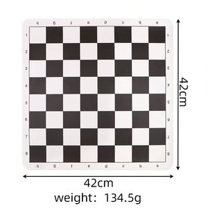 Reusable Tournament Chess <b>Mat</b> PU Leather <b>Roll</b> Chessboard Non Slip Chessboard for Kids and Adults - Product Image 3