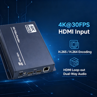 Codificador de Video 4K30 H.265 HEVC a IP con Salida en Bucle, Transmisión en Vivo 4K UHD para /RTSP/RTMP, Audio Incluido