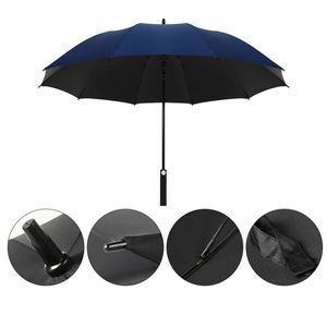 Parapluie de golf haut de gamme QM, droit, en fibre de verre, coupe-vent, anti-UV, avec logo personnalisé, promotionnel, transparent - Product Image 3