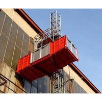 Plateforme de levage de matériaux de construction à monorail à cage unique, entraînée par un moteur électrique, capacité de 3000 kg, haute performance