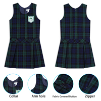 Fabrication OEM ODM rose uniforme scolaire Pinafores chemise costume robes école étudiant pull uniforme ensemble pour classe filles