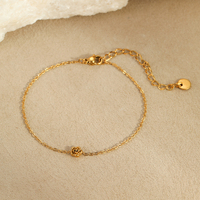 Ensemble de bijoux fantaisie hypoallergéniques en acier inoxydable avec fleurs pour filles : collier, bracelet et boucles d'oreilles