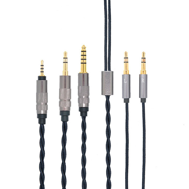 Cable Nylon Braid Aux Cord Replacement for HIFIMAN HE400 HE400I ANANDA SUNDARA Headphone Audio Cable