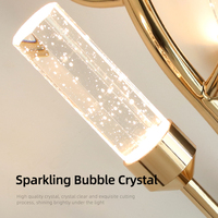 Escalier Lustre Villa Branche D'arbre Design Hall Haut Plafond De Luxe Pendentif Lampe Cristal Escalier En Spirale Suspension Lampe Éclairage