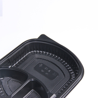 Boîtes à repas jetables pour micro-ondes, de qualité alimentaire, en PP, à 3 compartiments, pour nouilles, bento, préparation de repas