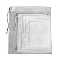 Bolsa de filtro de café desechable de diferentes tamaños, tela no tejida, bolsa de té con cadena, buena calidad, 100 paquetes
