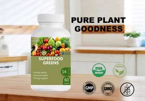 OEM/ODM Superfood Greens Supplément pour adultes 14 Fruits et légumes biologiques Antioxydant sans OGM Pas pour les femmes enceintes - Product Image 3