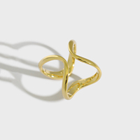 Bague FUAMAY en argent 925 pouvant être portée sur plusieurs côtés Bague d'ouverture géométrique Bague minimaliste