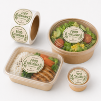 Etiquetas Ecológicas para Envases de Alimentos, Etiquetas Personalizadas para Contenedores, Etiquetas Adhesivas Impermeables para Envases de Alimentos