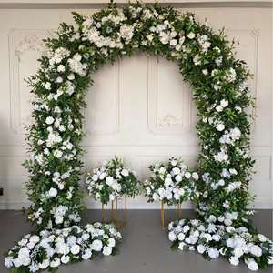 Arco Floral Grande para Bodas <span class=keywords><strong>de</strong></span> 8-9 pies, Arco <span class=keywords><strong>de</strong></span> Flores <span class=keywords><strong>de</strong></span> Eucalipto y Vegetación Artificial, <span class=keywords><strong>Arcos</strong></span> Verdes, Arco Floral para Bodas - Product Image 1