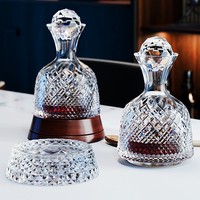 Carafe à vin en verre cristal 1000-1500ml, carafe à vin rouge rotative Roly Poly avec bouchon sphérique taillé en diamant pour la décoration de bar à domicile