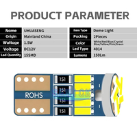 Ampoule LED Canbus T10 WY5W W5W 194 15SMD 168 pour éclairage intérieur, lecture, porte, coffre, plafonnier, signalisation, stationnement, plaque d'immatriculation, éclairage de voiture