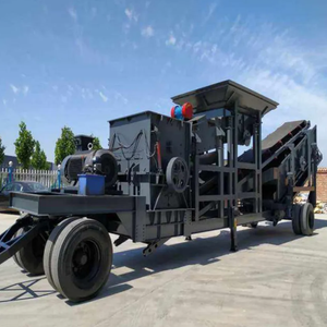 Station de concassage montée sur roue de broyeur de basalte de pneu mobile pour des opérations minières - Product Image 2