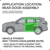 Panneaux de porte arrière gauche et droit neufs pour Toyota Highlander 2021, pièces automobiles