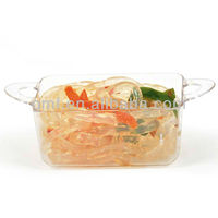 Mini bol en forme de casserole PLA BIO-Couvercles et cuillères inclus Tasse à dessert de 2 onces Bol de service Bol à collation réutilisable