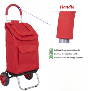 Carrito de Mano Desmontable al por Mayor, Carrito de Aluminio para Equipaje, Carrito de Compras Plegable con 2 Ruedas, Retráctil, OEM - Product Image 4