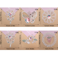 Nouveaux patchs brodés en dentelle de fleurs papillon 3D avec des paillettes et des perles |   Appliques thermocollantes DIY pour T-shirts, robes, sacs, vêtements