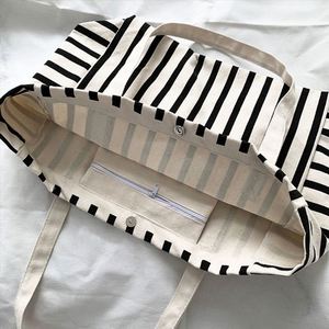 DLBZ New Style Large Capacity Trendy Eco-friendly Customized Striped <b>Rope</b> Handles Shopping <b>Bag</b> for Student - Product Image 6
