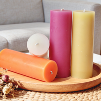 Bougie pilier blanche grande taille, longue durée de combustion, non parfumée, en cire de paraffine naturelle, pour décoration intérieure, mariages et urgences, vente en gros OEM