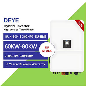 Onduleur hybride triphasé haute tension Deye 60 kW 70 kW 75 kW 80 kW avec 6 MPPT, onduleurs solaires à onde sinusoïdale pure - Product Image 3