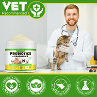 Oimmal Soins de Santé pour Animaux de Compagnie 120g Poudre de Probiotiques et Prébiotiques Soutien Digestif Immunitaire Santé Intestinale Supplément Probiotique pour Chats