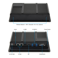 Vente chaude 7 pouces tout-en-un écran tactile capacitif PC IP66 étanche sans ventilateur J6412 Linux/Windows ordinateur industriel
