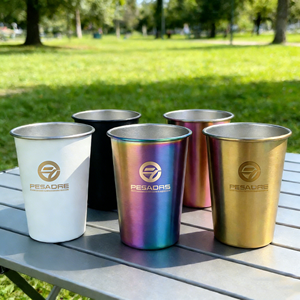 Gobelet isotherme en aluminium 450 ml (16 oz) pour boissons froides, idéal pour la maison, l'extérieur, les fêtes, la bière, les cocktails, et les stades – Couleurs changeantes - Product Image 1