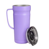 Gobelet isotherme en acier inoxydable personnalisé de 600 ml, portable, pour le voyage, tasses à café thermiques