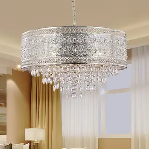 חידוש יוקרה באיכות גבוהה מודרני סלון מנורת נברשת קריסטל טיפות גבישי עבור מלון וסלון