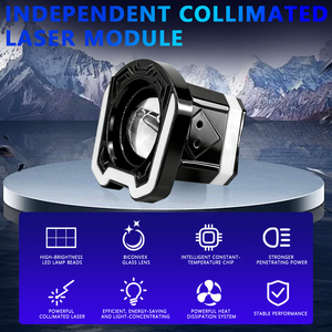 LELANPU Phare de moto, projecteur LED 4x4 Star 3/4 pouces RGB Angel Eyes, 1 lentille, éclairage de travail - Product Image 4