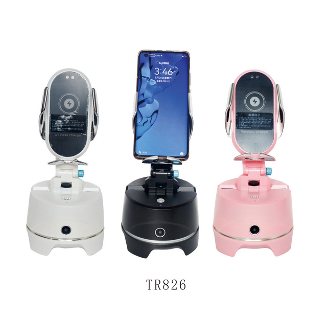 2023 New 360 Rotation Auto Face Object Tracking Selfie Mobile Phone Automatic Clip Cell Phone Camera Holder