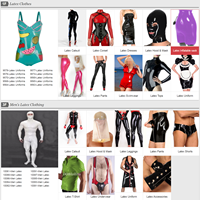 Gummi New Latex Dress Catsuit Black Handsome Onesie Cosplay Zipper Decoration Size XS-XXL 0.4mm