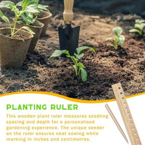 ไม้ SEEDER ปลูกไม้บรรทัดพร้อมต้นไม้ <span class=keywords><strong>Dibble</strong></span> สำหรับสวนและลาน - Product Image 4